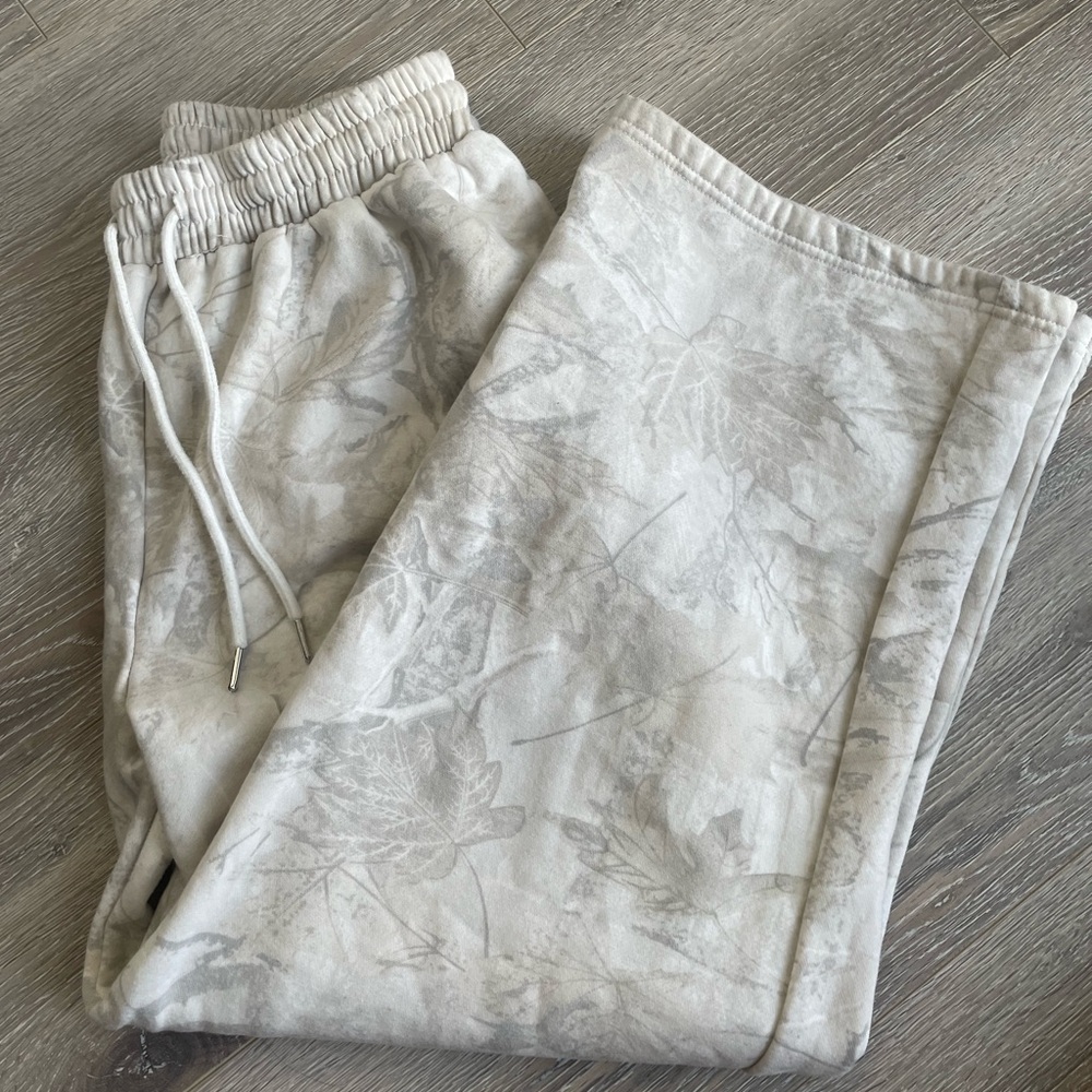 Unisex white and gray Jogger Pants